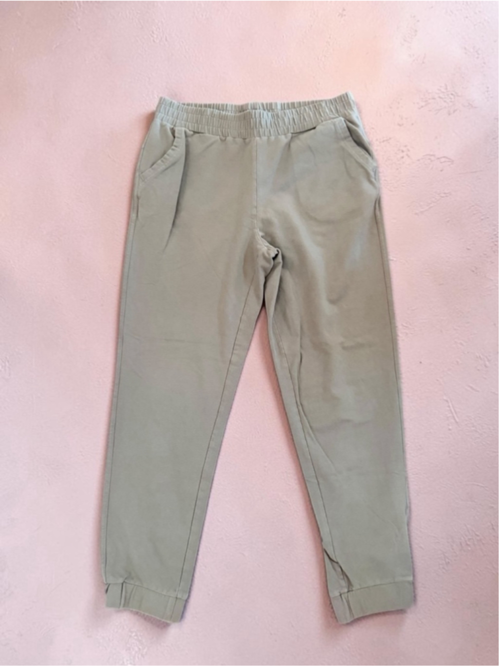 32 COOL Sage Green Jogger Pants Medium Pull-On Stretch Athleisure Casual